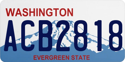 WA license plate ACB2818