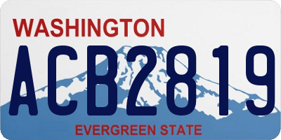WA license plate ACB2819