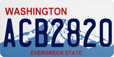 WA license plate ACB2820