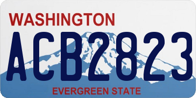 WA license plate ACB2823