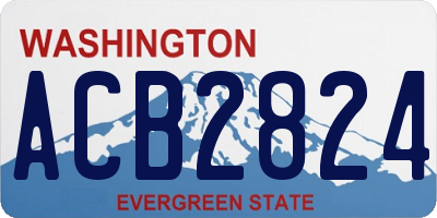 WA license plate ACB2824