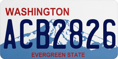 WA license plate ACB2826