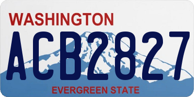 WA license plate ACB2827
