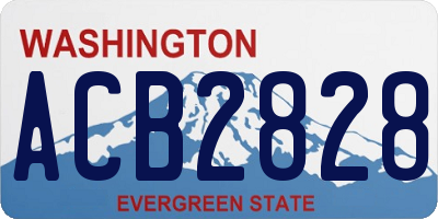 WA license plate ACB2828