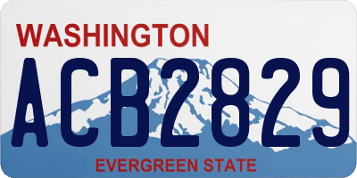WA license plate ACB2829
