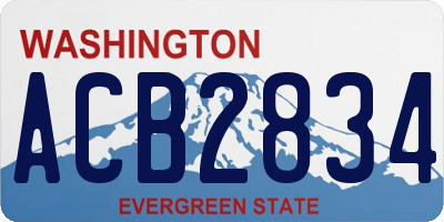 WA license plate ACB2834
