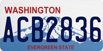 WA license plate ACB2836