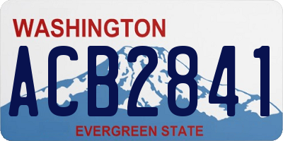 WA license plate ACB2841