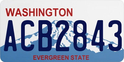 WA license plate ACB2843