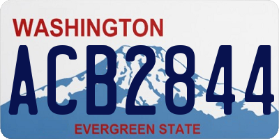WA license plate ACB2844