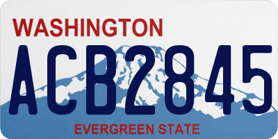 WA license plate ACB2845