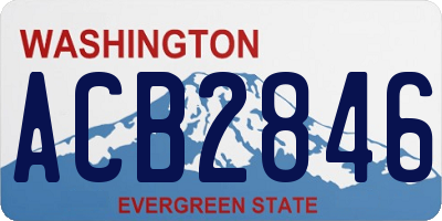 WA license plate ACB2846