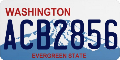 WA license plate ACB2856