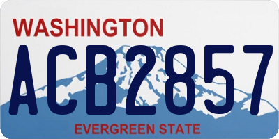 WA license plate ACB2857