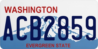 WA license plate ACB2859