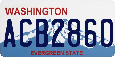 WA license plate ACB2860