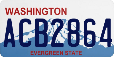 WA license plate ACB2864