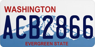 WA license plate ACB2866