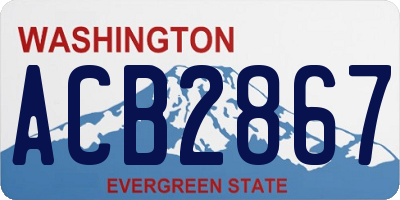 WA license plate ACB2867