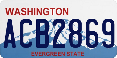 WA license plate ACB2869