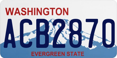 WA license plate ACB2870