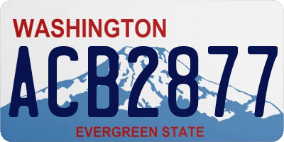 WA license plate ACB2877