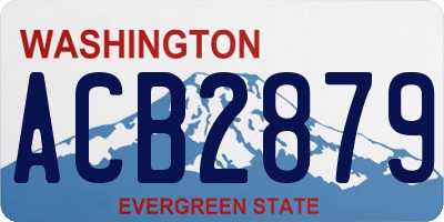 WA license plate ACB2879