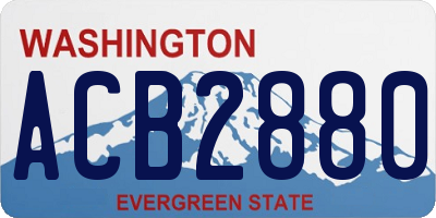 WA license plate ACB2880
