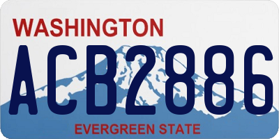 WA license plate ACB2886