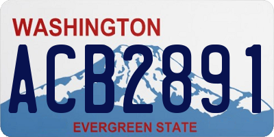 WA license plate ACB2891
