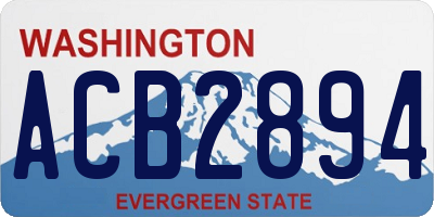 WA license plate ACB2894