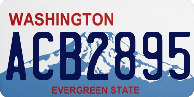 WA license plate ACB2895