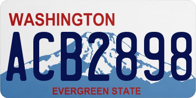 WA license plate ACB2898