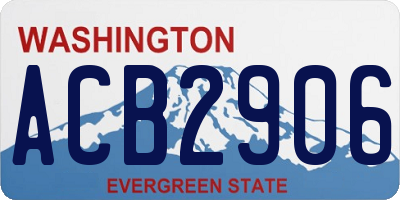 WA license plate ACB2906