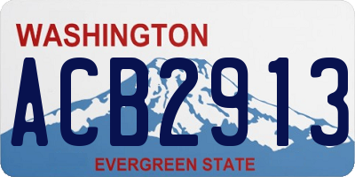 WA license plate ACB2913