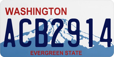 WA license plate ACB2914