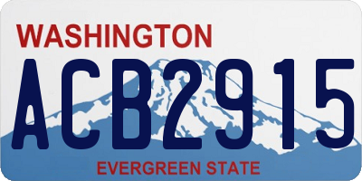WA license plate ACB2915