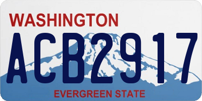 WA license plate ACB2917