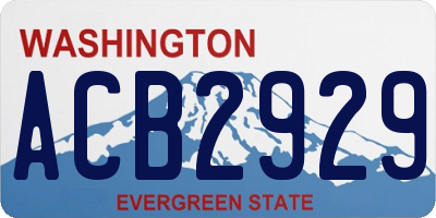 WA license plate ACB2929