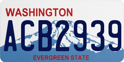 WA license plate ACB2939
