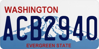 WA license plate ACB2940