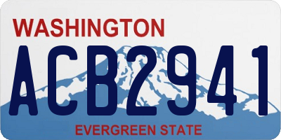 WA license plate ACB2941