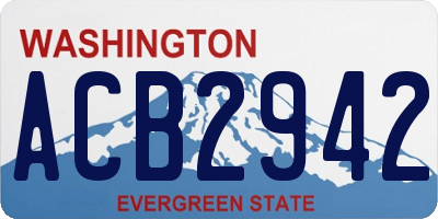 WA license plate ACB2942