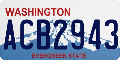 WA license plate ACB2943