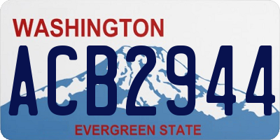 WA license plate ACB2944