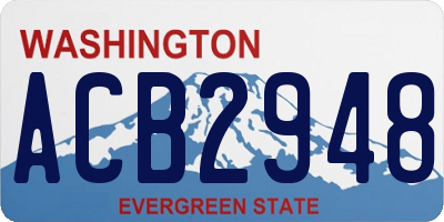 WA license plate ACB2948