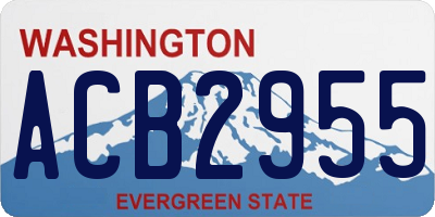 WA license plate ACB2955