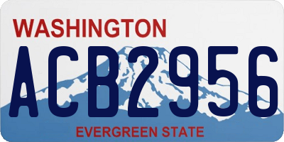 WA license plate ACB2956