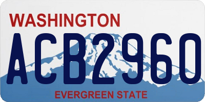 WA license plate ACB2960