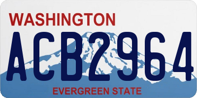WA license plate ACB2964